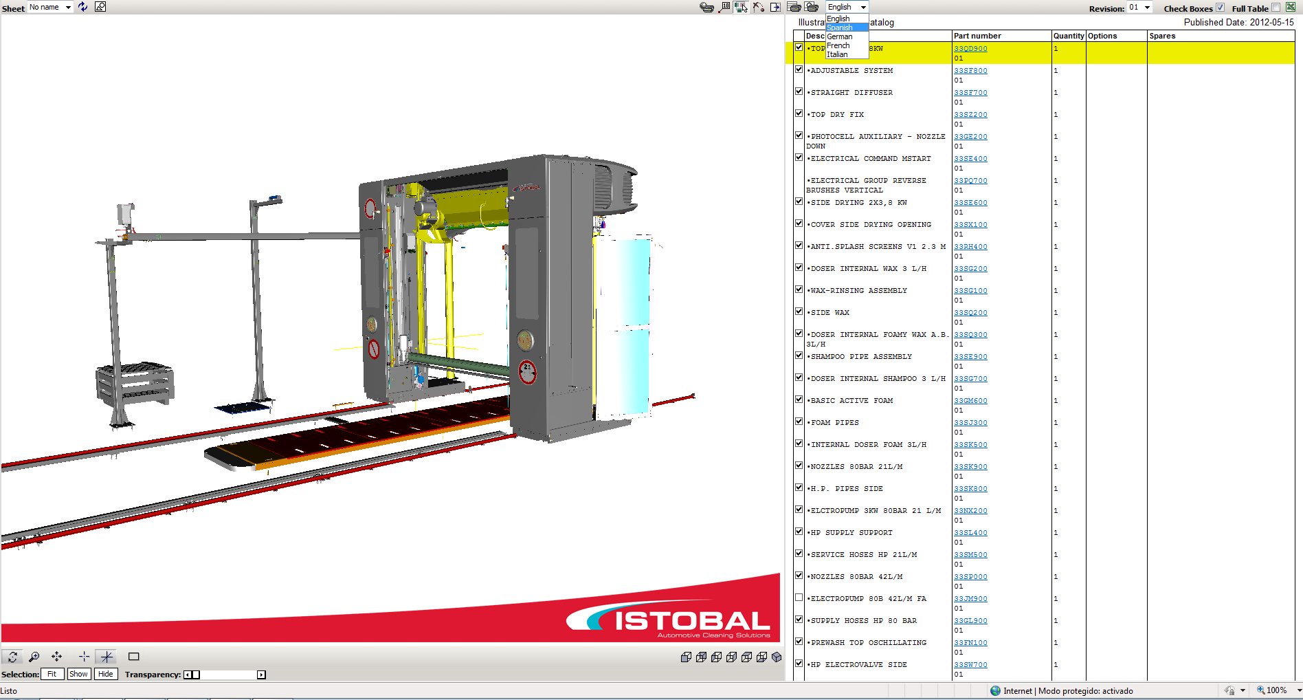 Istobal Illustrated Parts Catalog sample