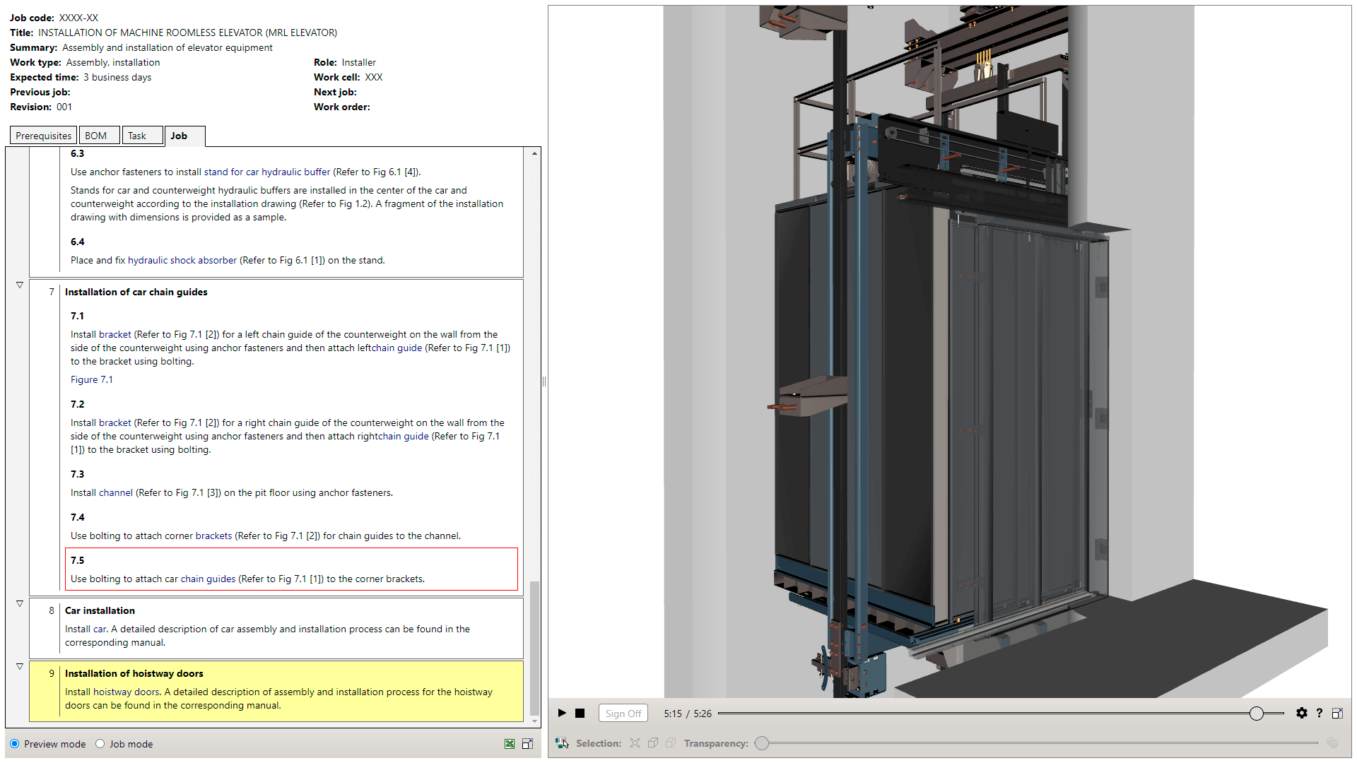 MEL ASSEMBLY work instruction