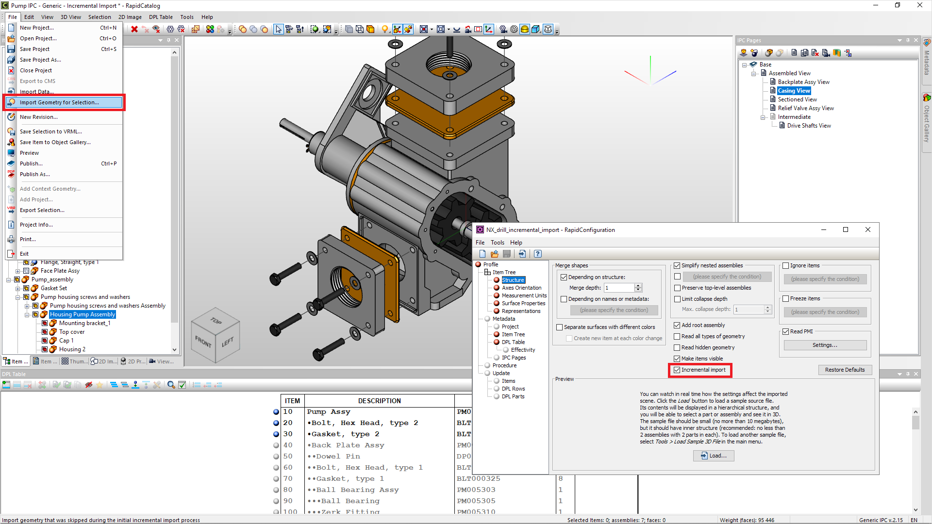 Incremental Import in RapidAuthor tools