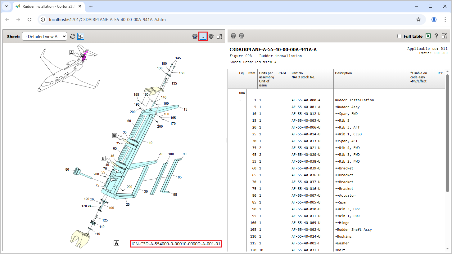 Display of the Illustration ICN in HTML publications